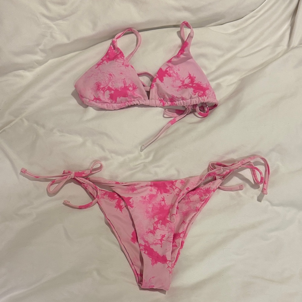 Zaful Pink Swirl Bikini